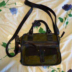 Latico leather Olive Green and Black Bag